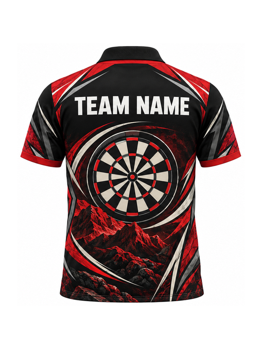 Gorilla Scarlet Ridgeline custom Darts team shirt - back team name preview