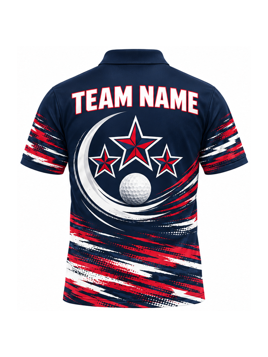 Scarlet Star Drive custom Golf team shirt - back team name preview