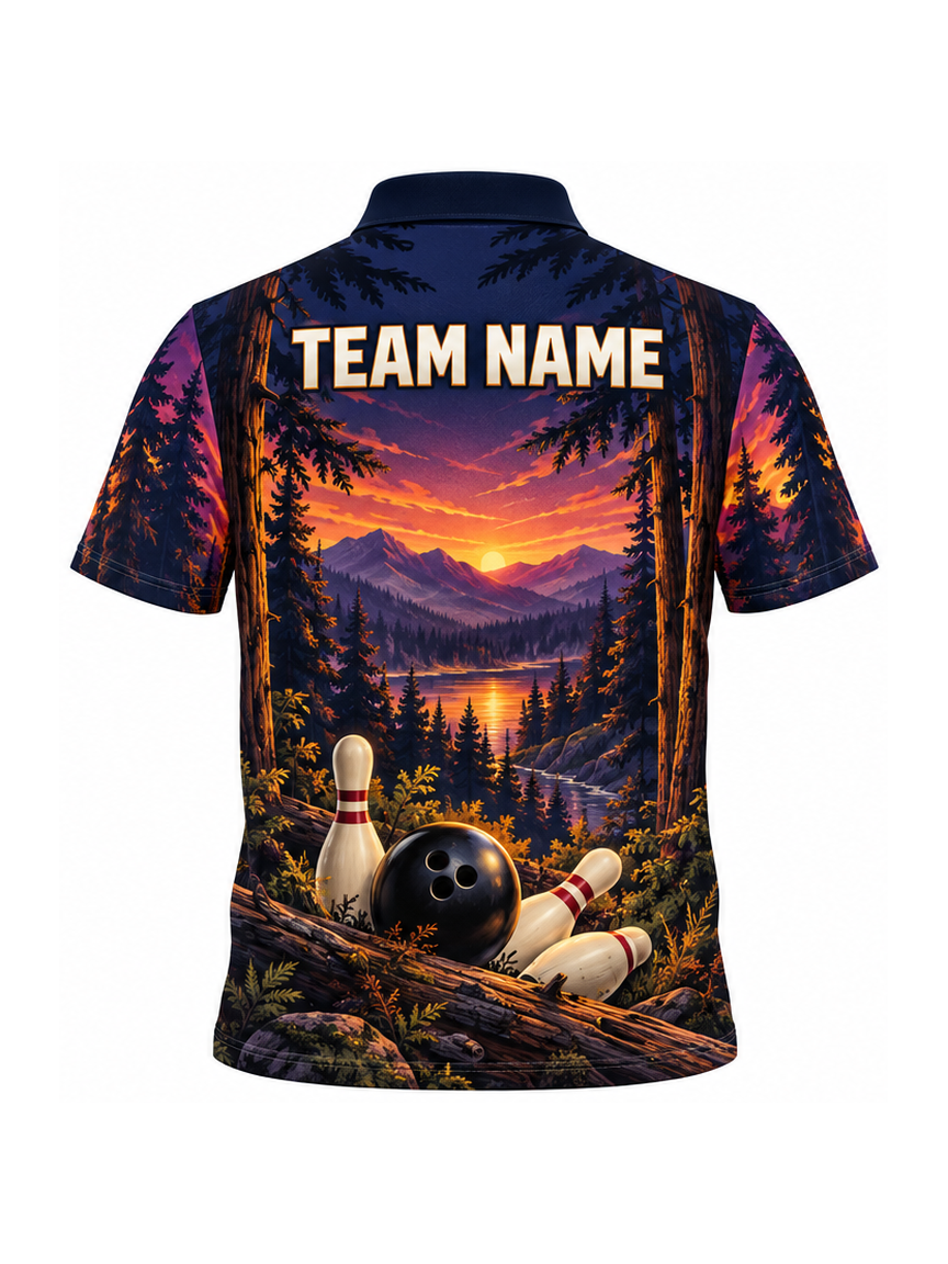 Bear Dusk Timberlane custom Bowling team shirt - back team name preview