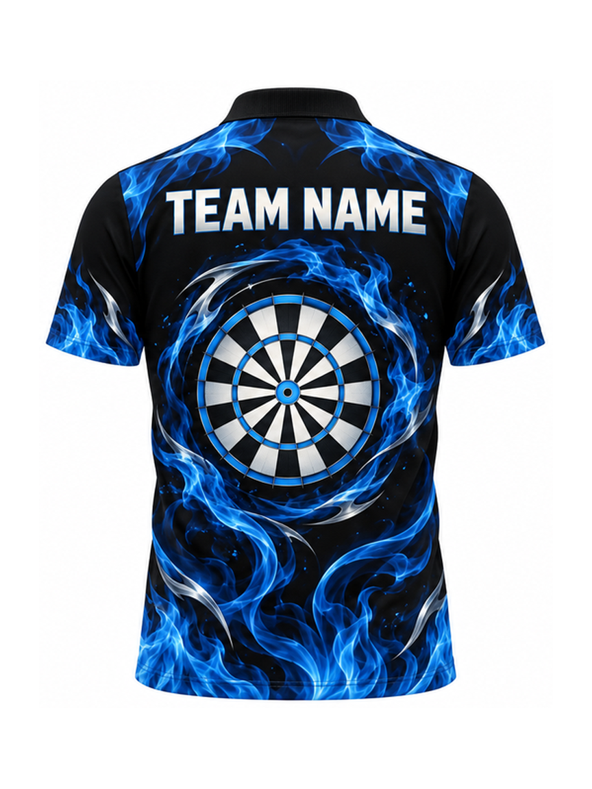 Azure Ossuary Drift custom Darts team shirt - back team name preview