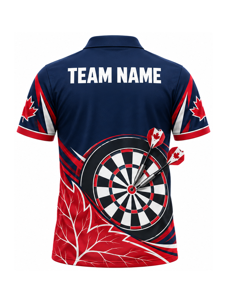 Maple Night Passage custom Darts team shirt - back team name preview