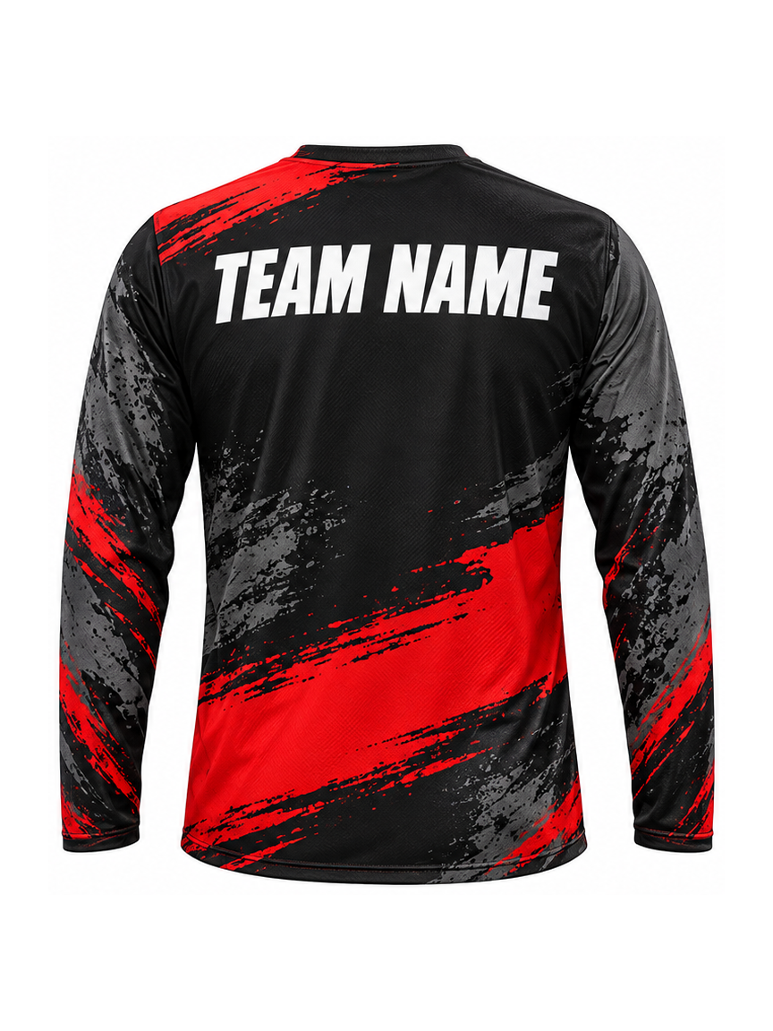 Crimson Brush Rally custom Motocross team shirt - back team name preview
