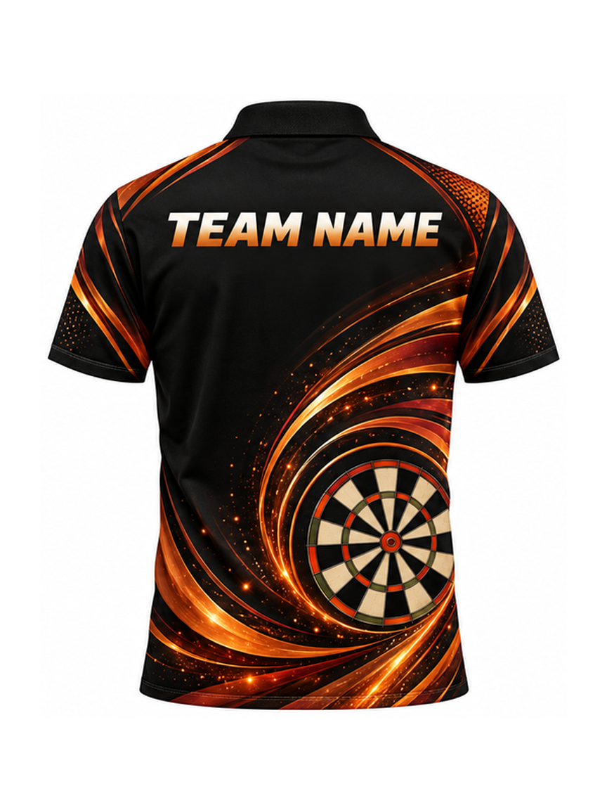 Copper Vortex Spark custom Darts team shirt - back team name preview