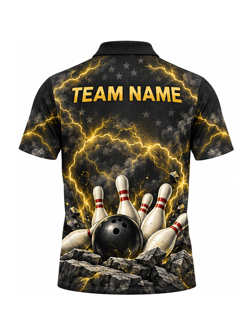 Eagle Thunderfoil custom Bowling team shirt - back team name preview