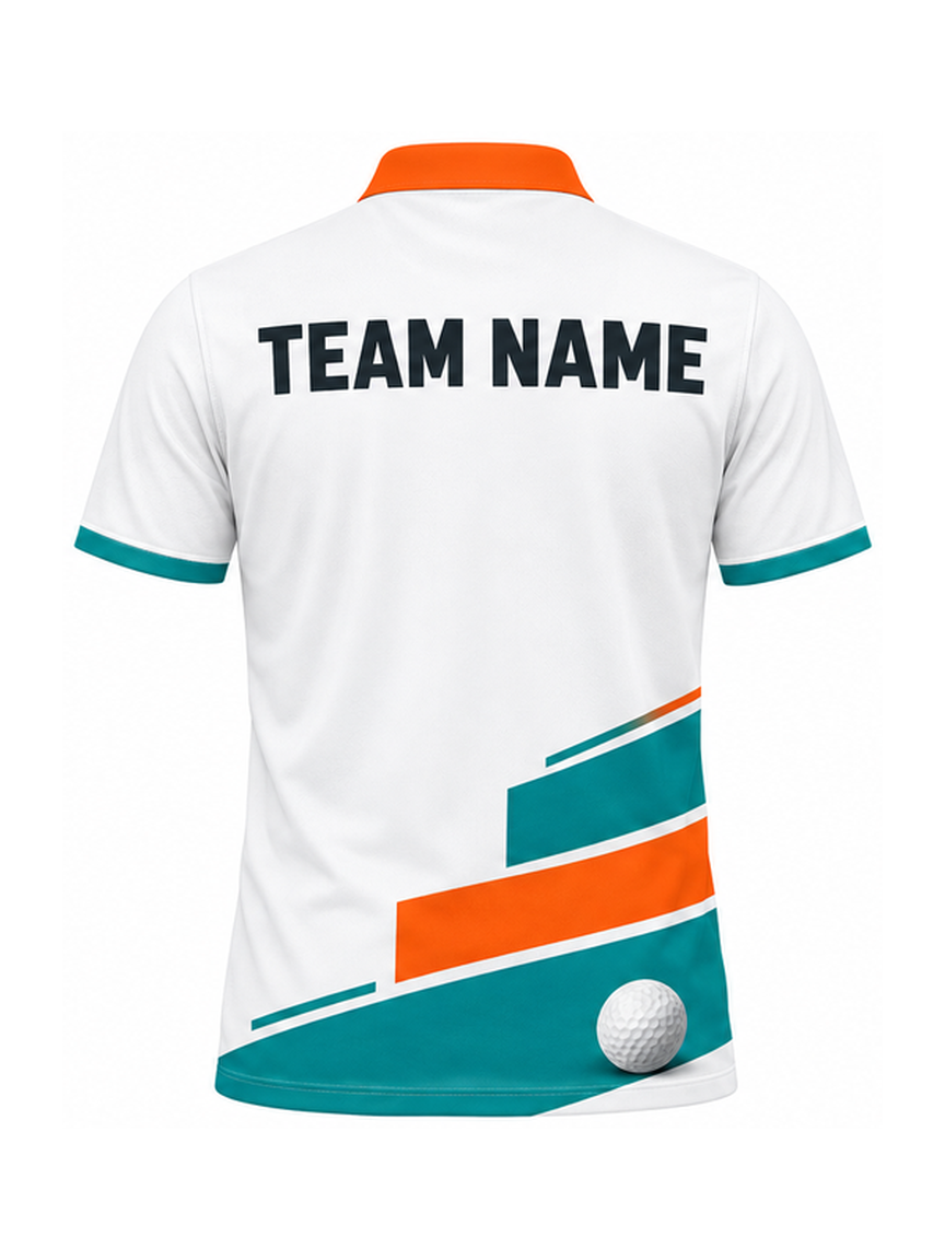 Tangerine Fairway Steps custom Golf team shirt - back team name preview