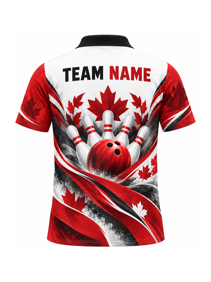 Maple Paper Current custom Bowling team shirt - back team name preview