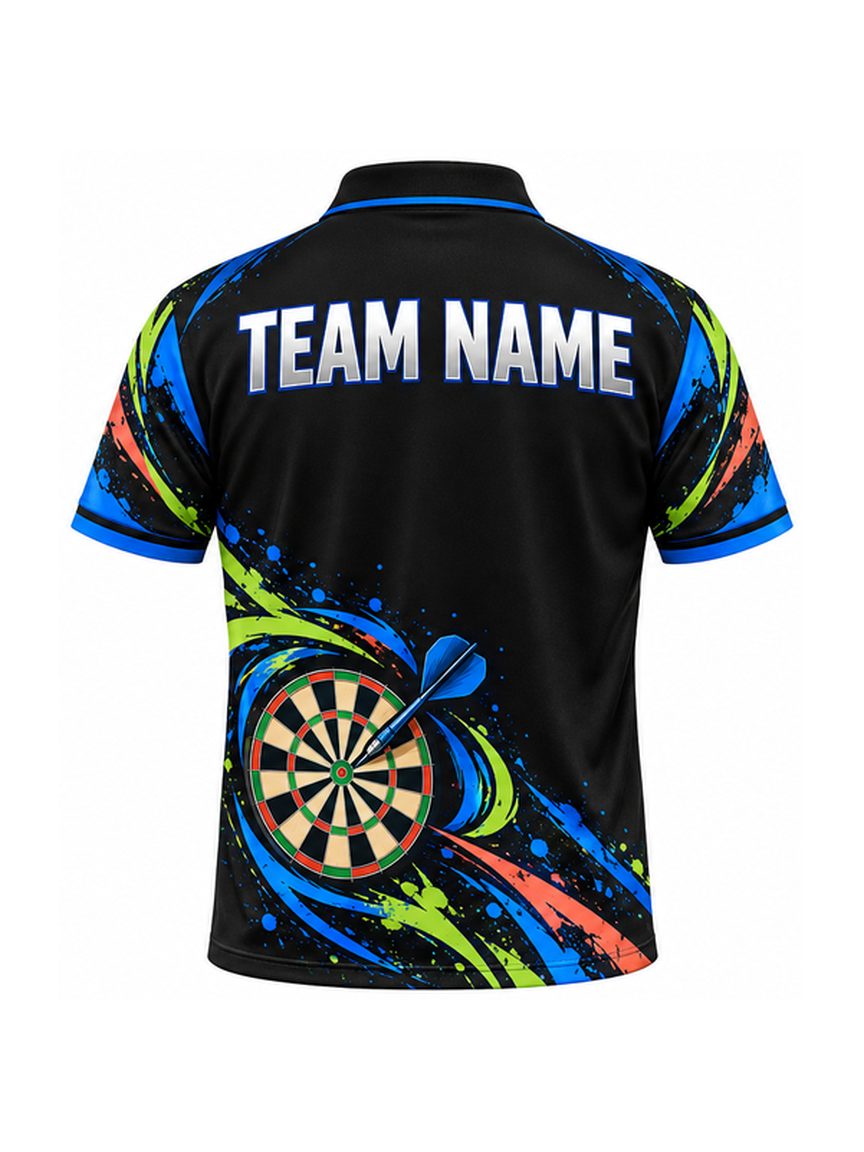 Cobalt Teddy Pulse custom Darts team shirt - back team name preview