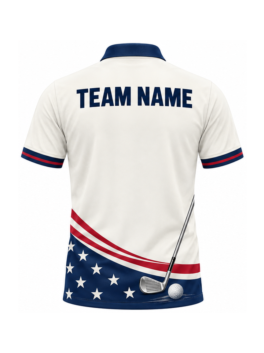 Ivory Liberty Swing custom Golf team shirt - back team name preview
