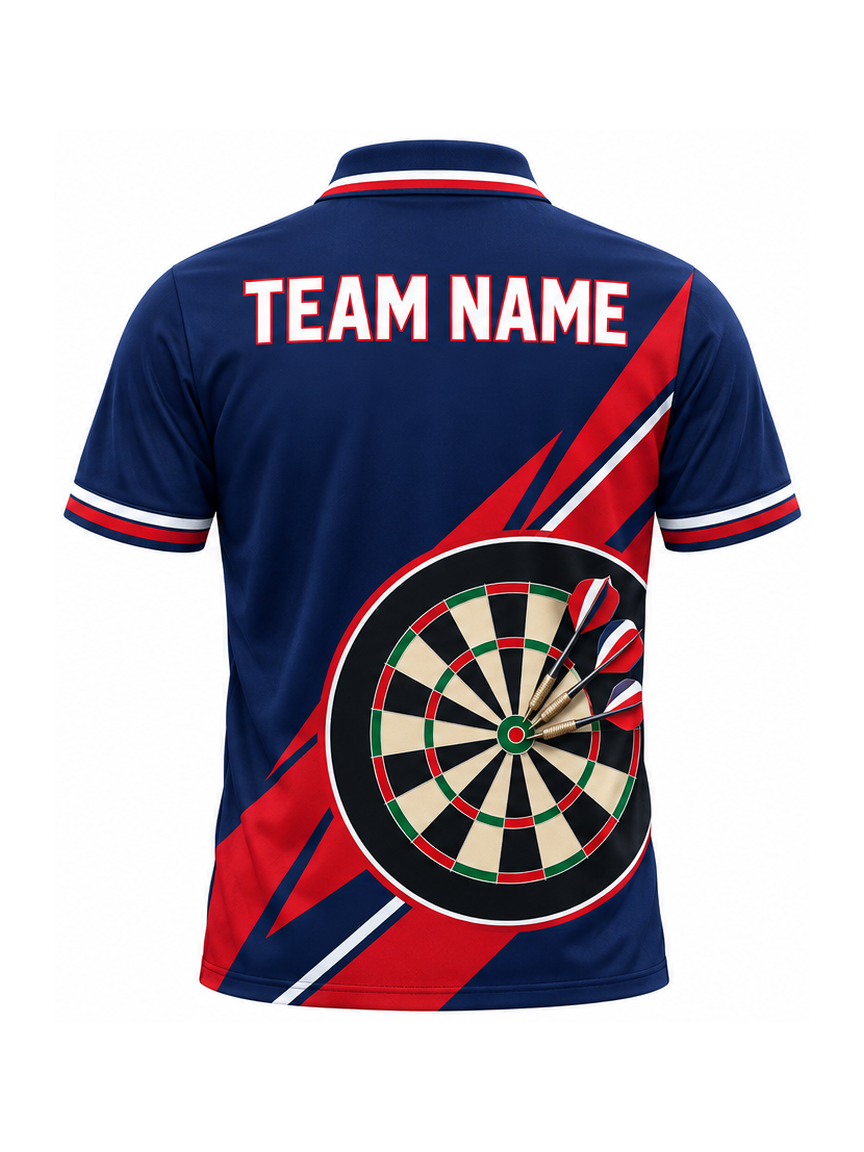 Union Angular Flight custom Darts team shirt - back team name preview