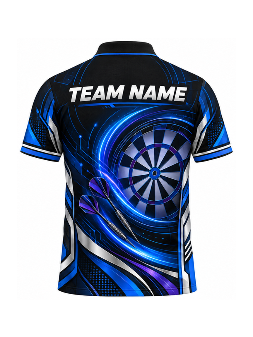 Cobalt Vector Relay custom Darts team shirt - back team name preview