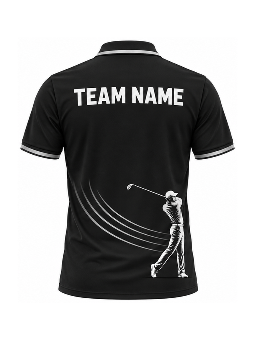 Silver Resonance Swing custom Golf team shirt - back team name preview