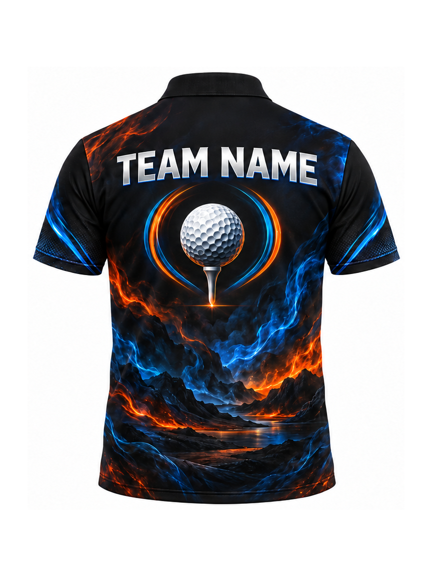 Ember Panther Links custom Golf team shirt - back team name preview