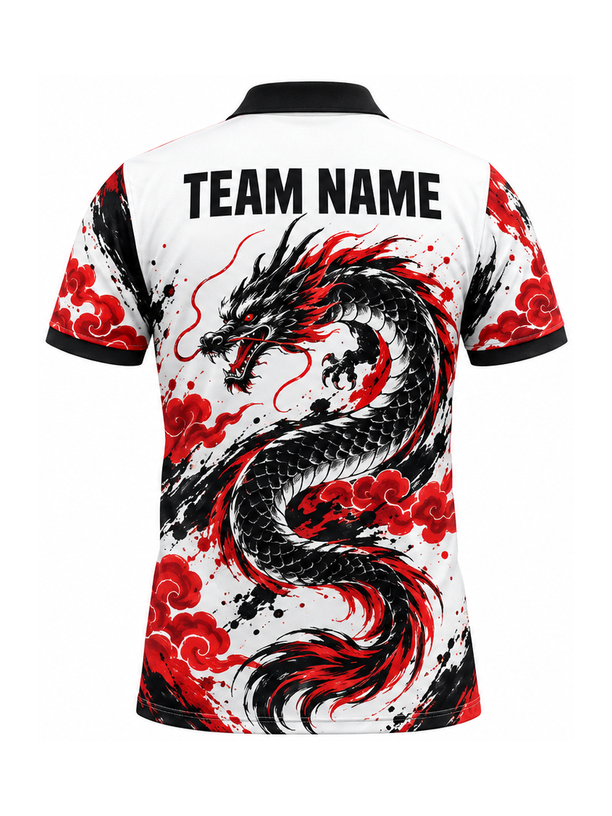 Vermilion Wyrm custom Billiards team shirt - back team name preview
