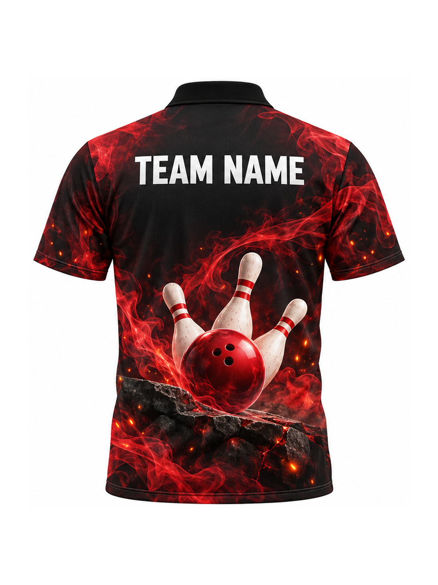 Ember Drift Terrace custom Bowling team shirt - back team name preview