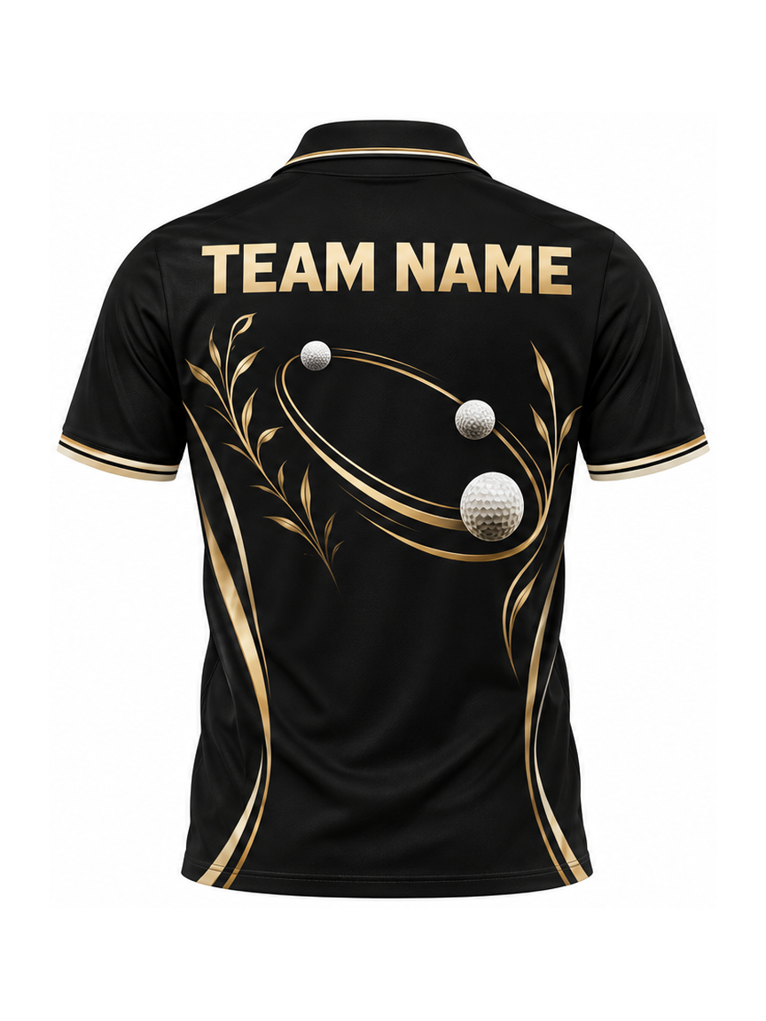 Midnight Gold Links custom Golf team shirt - back team name preview