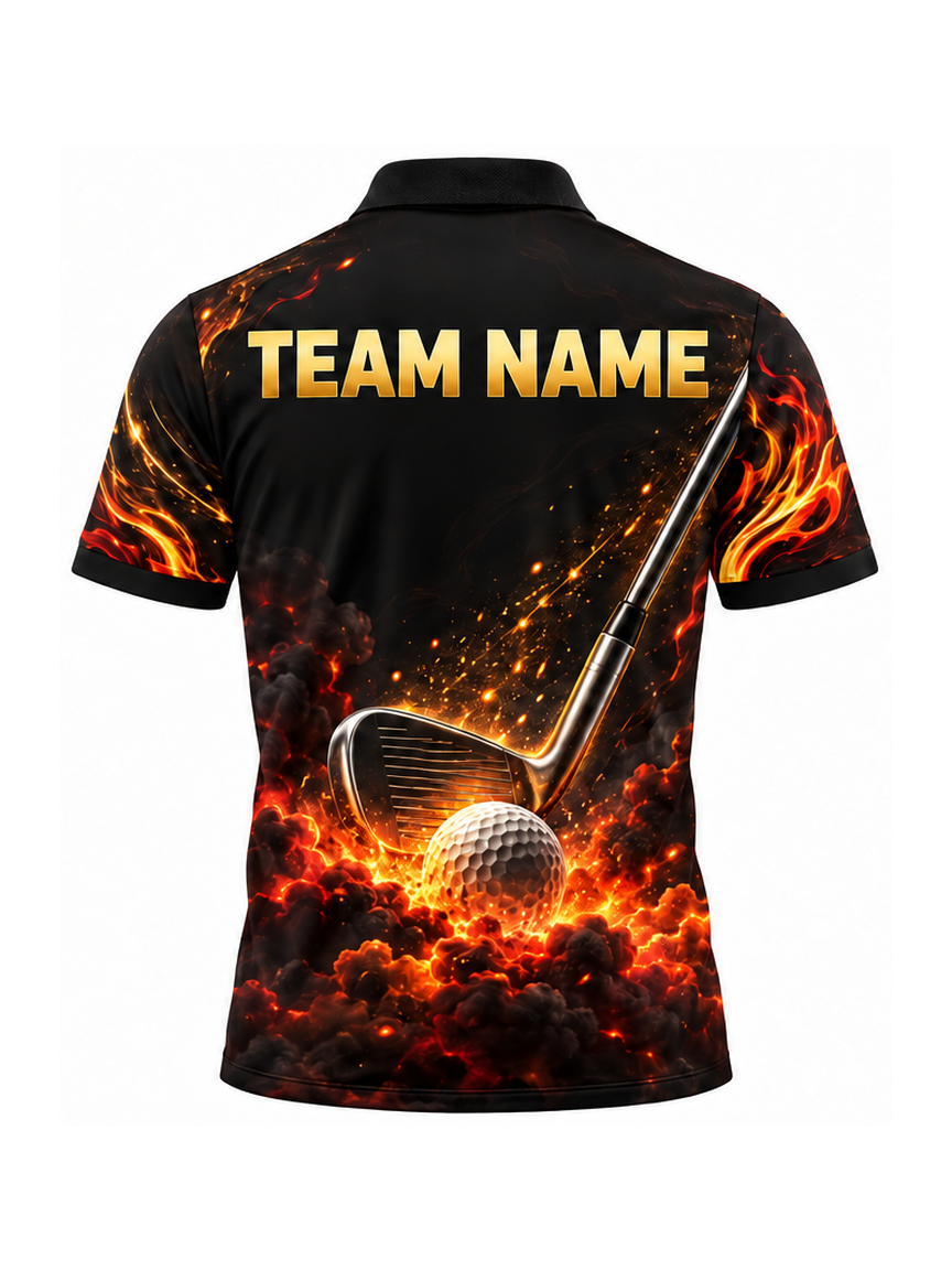 Ember Swing Crescent custom Golf team shirt - back team name preview