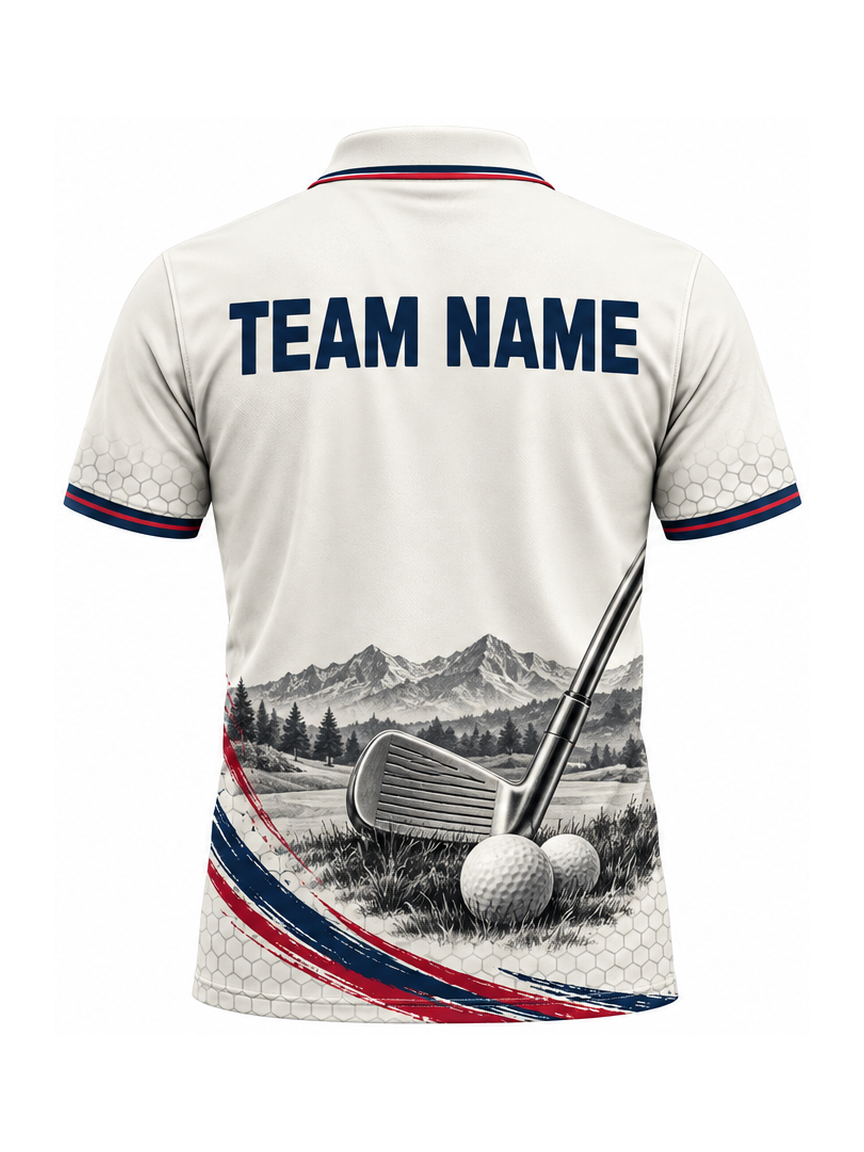 Silverback Ridge Links custom Golf team shirt - back team name preview