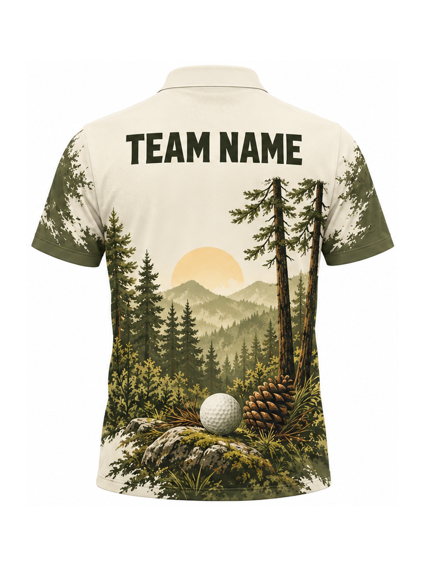 Pine Trail Caddie custom Golf team shirt - back team name preview