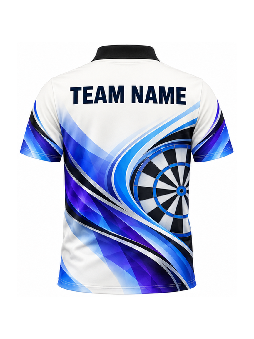 Ultramarine Prism Flow custom Darts team shirt - back team name preview