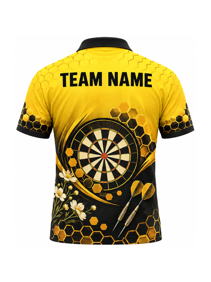 Golden Meadow Flight custom Darts team shirt - back team name preview