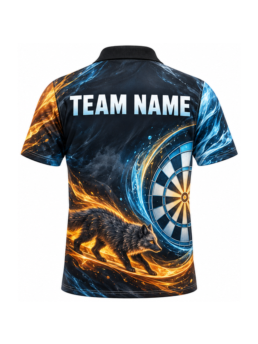 Solstice Fox Current custom Darts team shirt - back team name preview