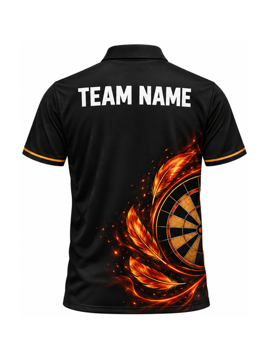 Amber Phoenix Ascent custom Darts team shirt - back team name preview