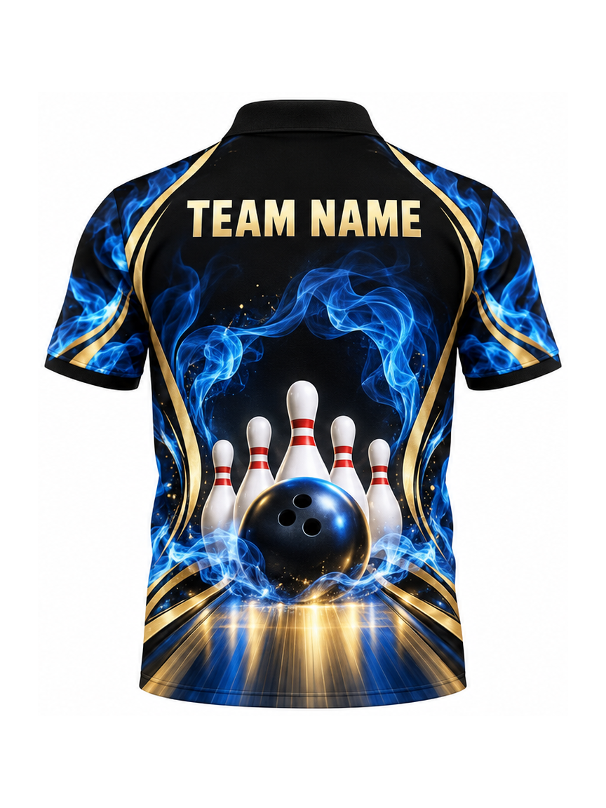 Sapphire Crown Passage custom Bowling team shirt - back team name preview