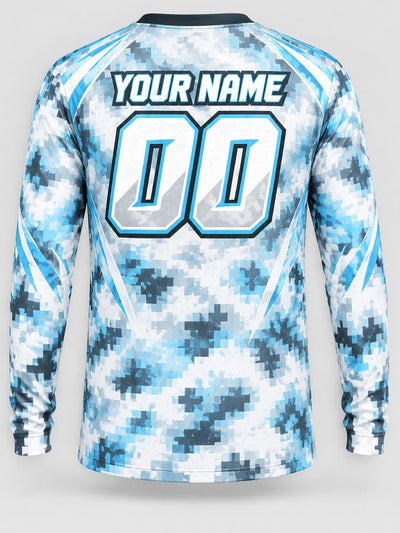 Back of the jersey with the placeholder name and number area