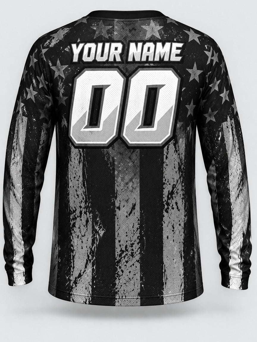 Blackout Flag custom motocross jersey - back view