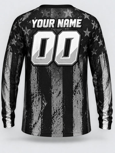 Back of the jersey with the placeholder name and number area