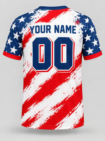 Back of the jersey with the placeholder name and number area