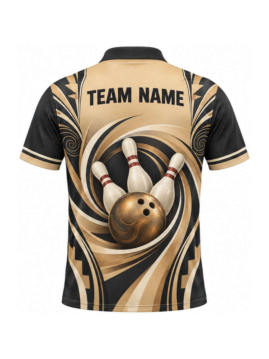 Sandstone Spiral Pavilion custom Bowling team shirt - back team name preview