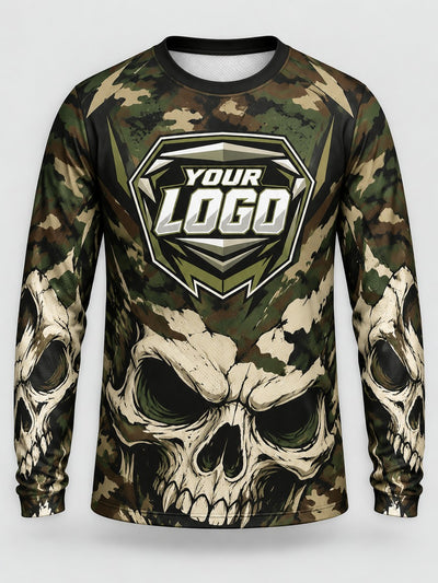 Front of the jersey with the placeholder logo area