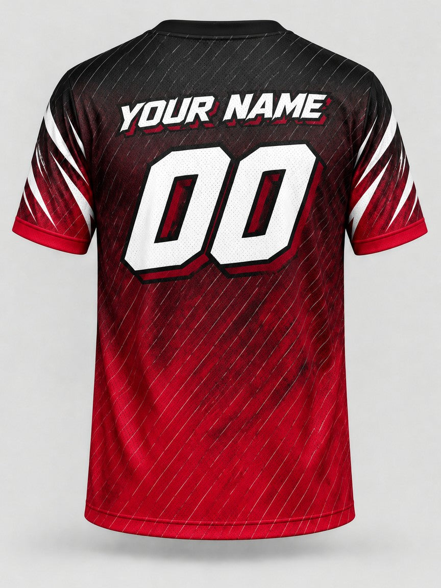 Crimson Fade custom cornhole jersey - back view