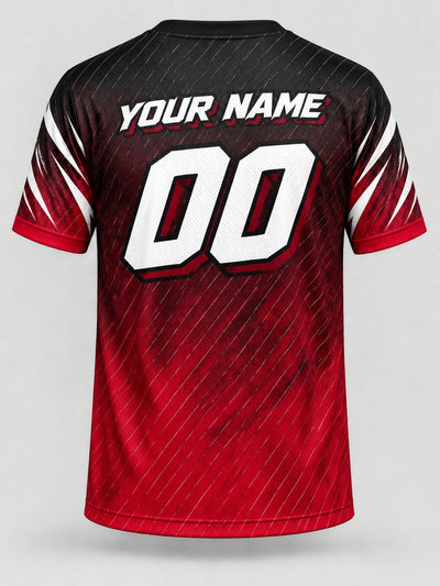 Back of the jersey with the placeholder name and number area