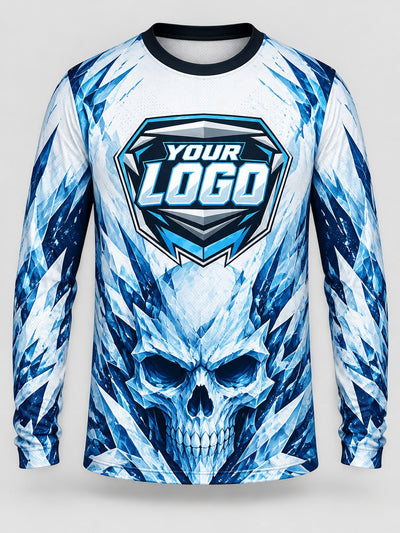 Front of the jersey with the placeholder logo area