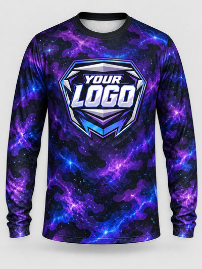 Front of the jersey with the placeholder logo area