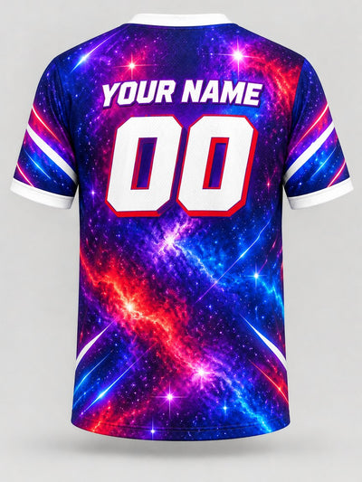Back of the jersey with the placeholder name and number area