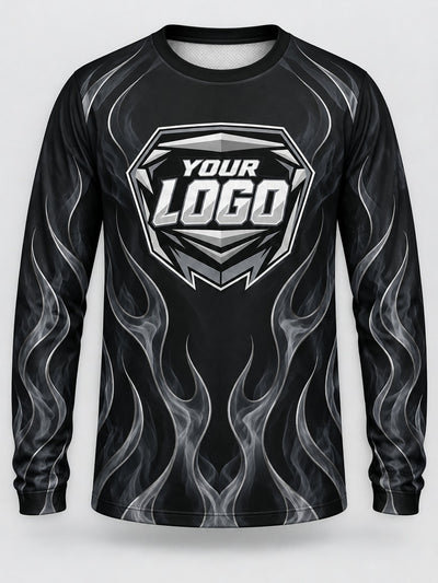 Front of the jersey with the placeholder logo area