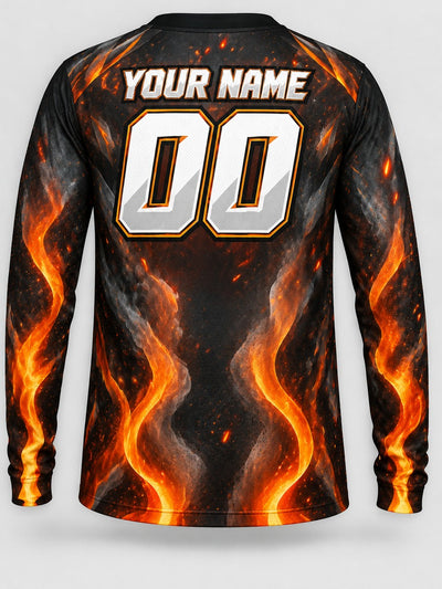 Back of the jersey with the placeholder name and number area