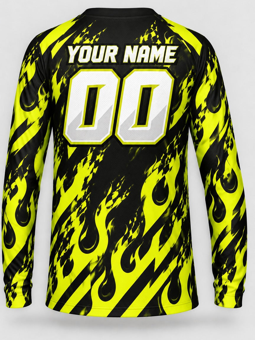Hi-Vis Hazard custom motocross jersey - back view