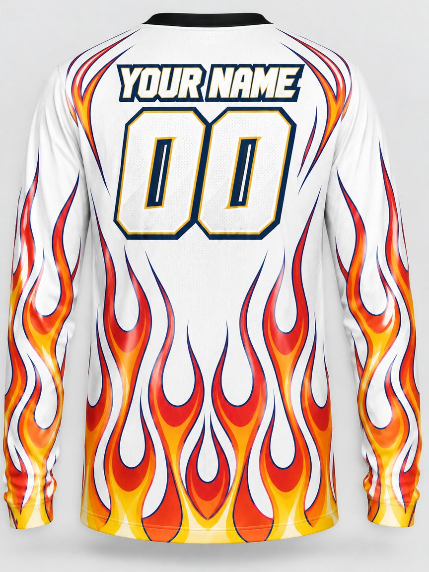 Hot Rod Pinstripe custom motocross jersey - back view