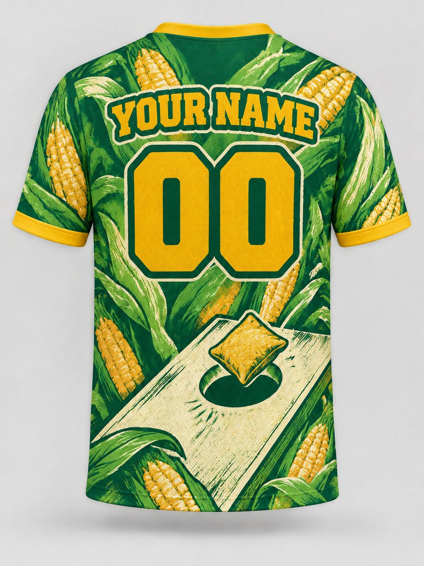 Husk and Hole custom cornhole jersey - back view