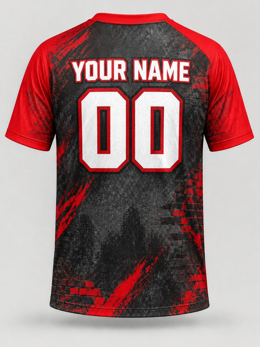 Iron Red custom cornhole jersey - back view