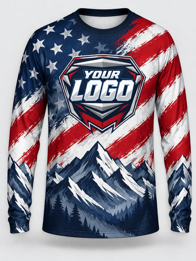 Front of the jersey with the placeholder logo area
