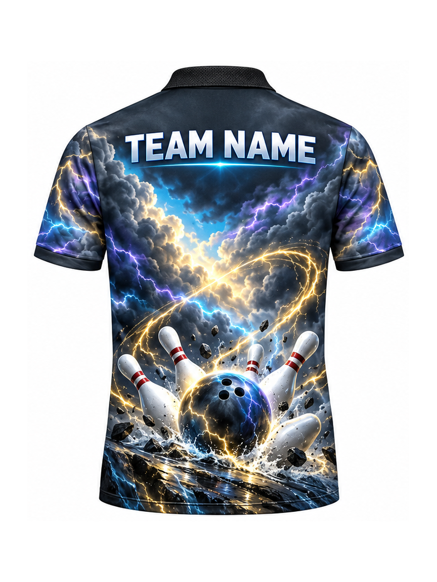 Storm Eagle Descent custom Bowling team shirt - back team name preview