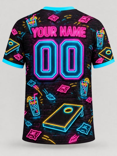 Back of the jersey with the placeholder name and number area