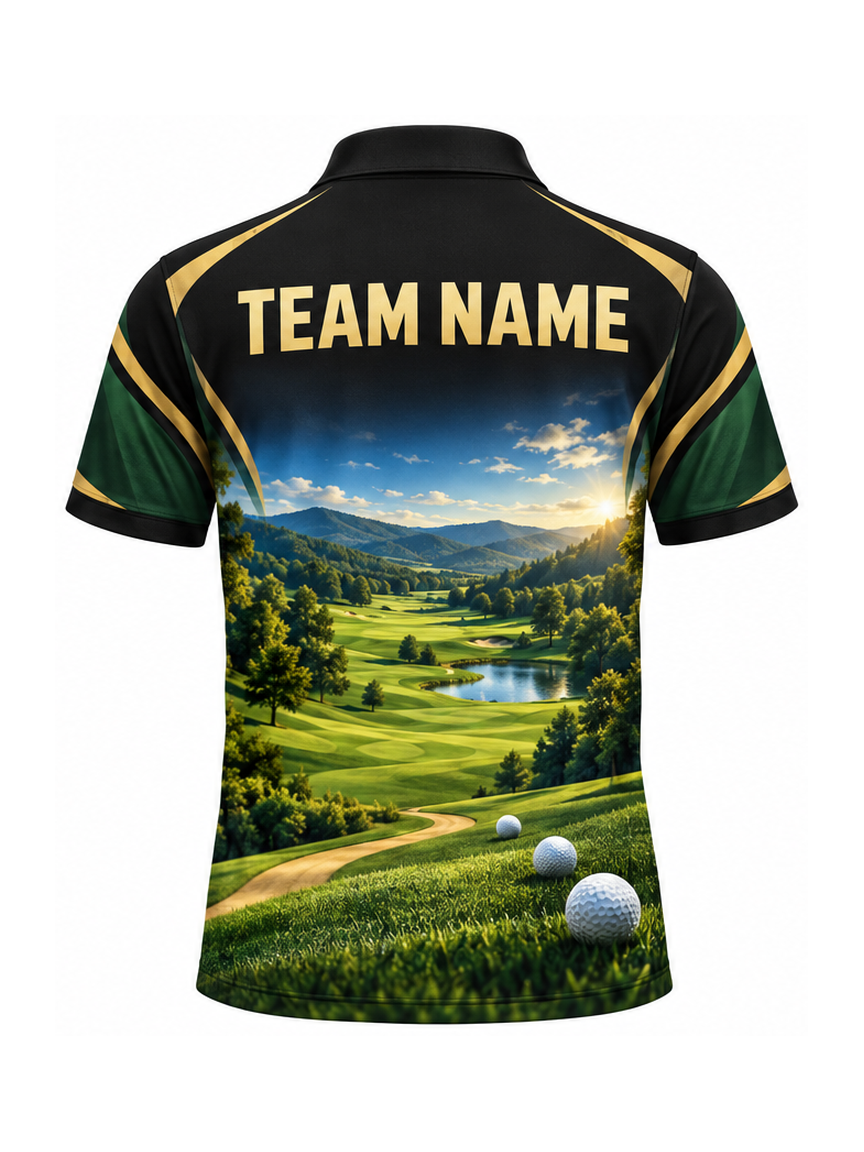 Valley Reflection Iron custom Golf team shirt - back team name preview
