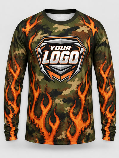 Front of the jersey with the placeholder logo area
