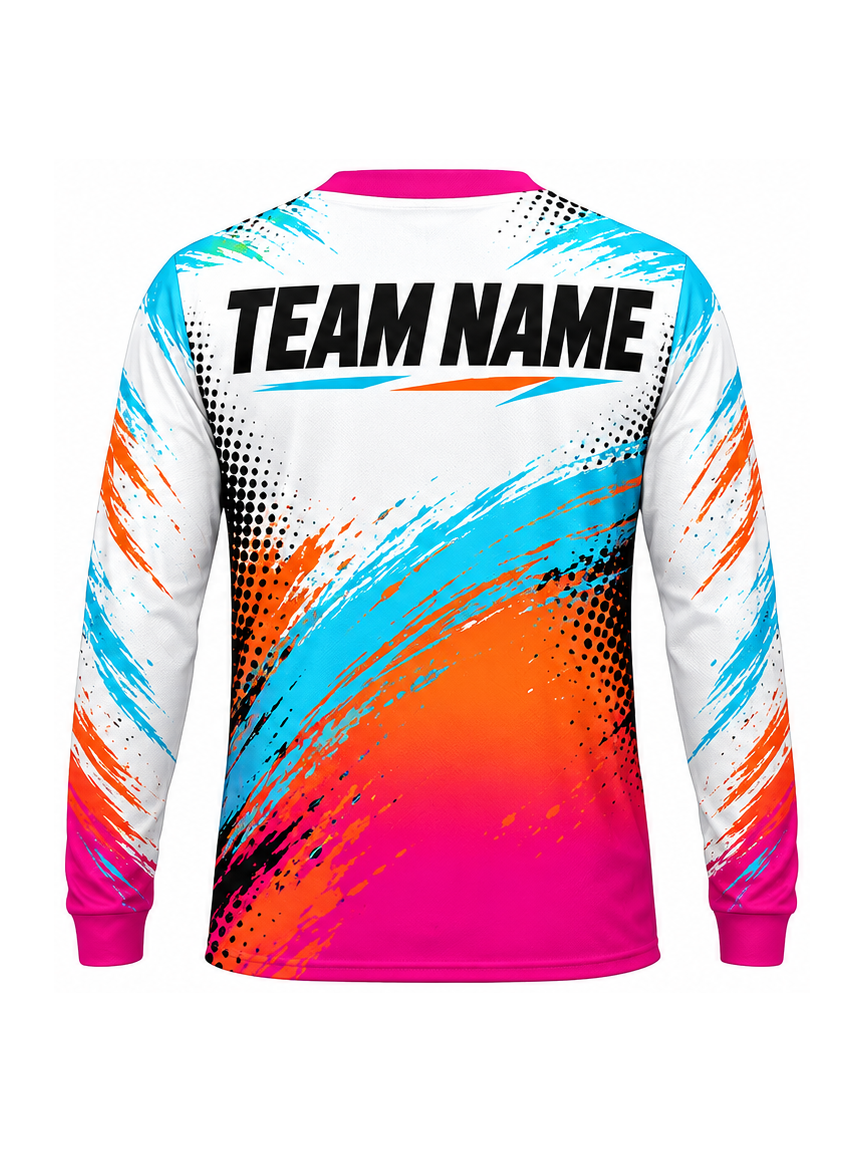 Sunset Sprayline custom motocross jersey - back view